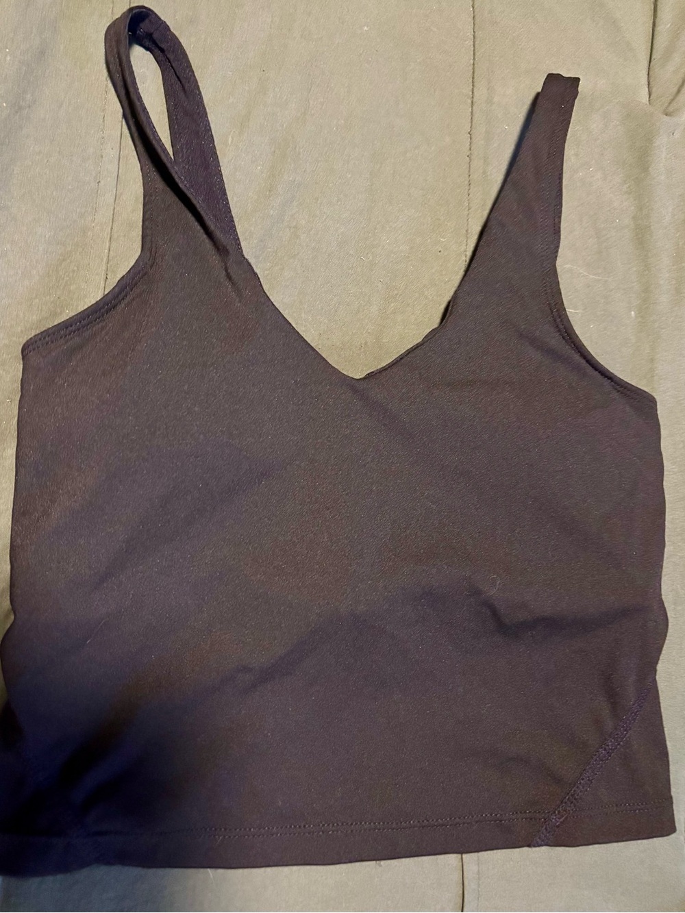 lululemon athletica Black Cropped Tank Top / Sports Bra